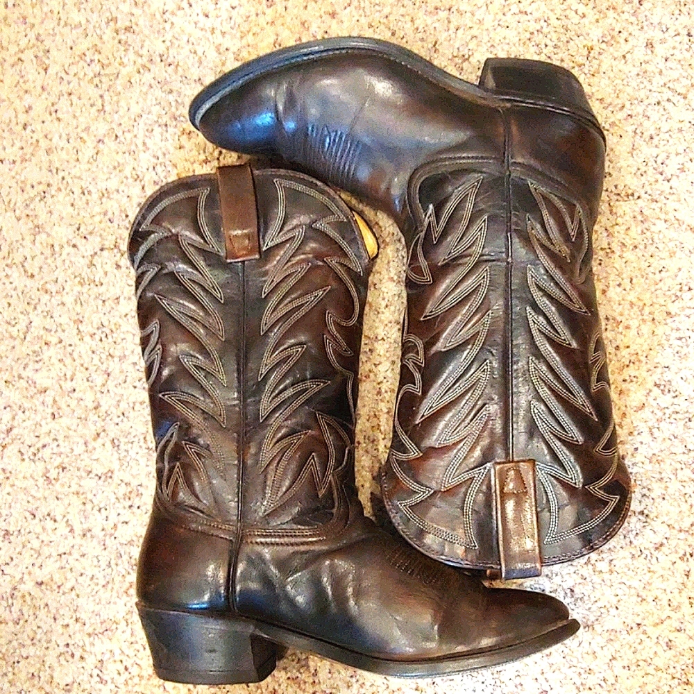 Durango Dark Brown Leather Cowgirl Boots Size 9 D